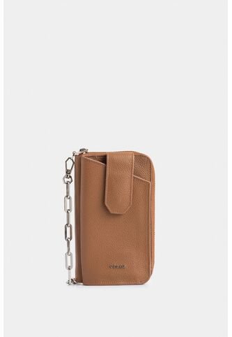 Porta Chequera Ibiza De Cuero Para Mujer Cadena Removible Porta Chequera Ibiza De Cuero Para Mujer Cadena Removible Miel VÉLEZ Vélez
