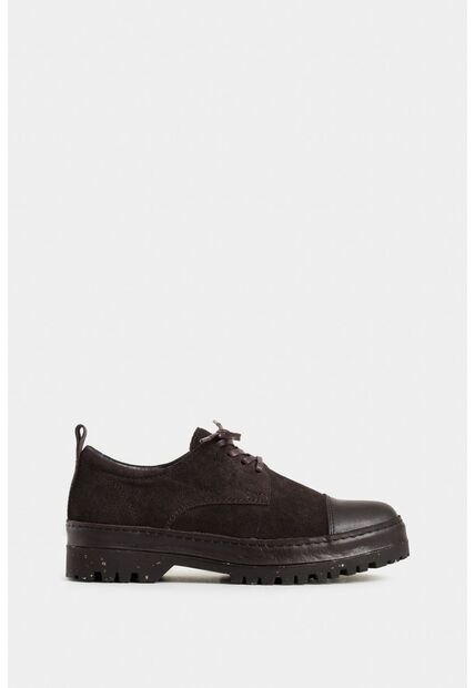 Zapatos Cordón Sunset De Cuero Para Hombre Mezcla De Texturas Zapatos Cordón Sunset De Cuero Para Hombre Mezcla De Texturas Cafe 38 VÉLEZ