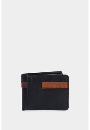 Billetera De Cuero Leather Contrastes Negro Billetera De Cuero Leather Contrastes Negro VÉLEZ