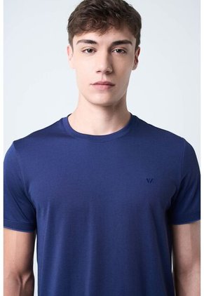 Camiseta Micropima Arizona Para Hombre Semi Ajustada Camiseta Micropima Arizona Para Hombre Semi Ajustada Azul Oscuro S VÉLEZ