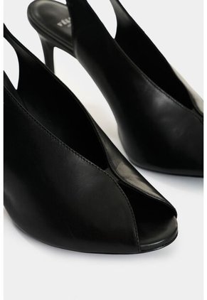 Sandalia Tacón En Cuero Para Mujer Aqua Sandalia Tacón En Cuero Para Mujer Aqua Negro 41 VÉLEZ