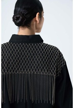 Chaqueta Alhena En Tejido Plano Para Mujer Bordado Millaré Chaqueta Alhena En Tejido Plano Para Mujer Bordado Millaré Negro XS VÉLEZ