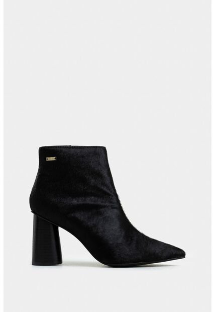 Botines Agata De Cuero Pelo Para Mujer Silueta Punta Botines Agata De Cuero Pelo Para Mujer Silueta Punta Negro 35 Vélez