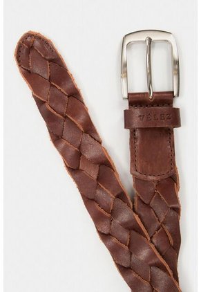 Cinturón Unifaz Danubio De Cuero Para Hombre Trenzado Brandy Cinturón Unifaz Danubio De Cuero Para Hombre Trenzado Brandy 38 Vélez