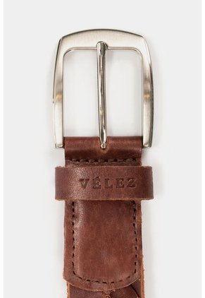 Cinturón Unifaz Danubio De Cuero Para Hombre Trenzado Brandy Cinturón Unifaz Danubio De Cuero Para Hombre Trenzado Brandy 38 Vélez