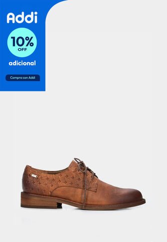 Zapatos Cordón Randy De Cuero Para Mujer Grabados Miel Zapatos Cordón Randy De Cuero Para Mujer Grabados Miel 36 VÉLEZ Vélez