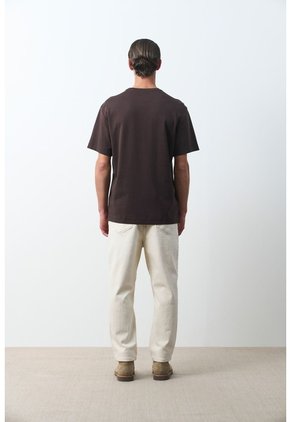 Camiseta Manga Corta Lerici Para Hombre Semi Fitted Camiseta Manga Corta Lerici Para Hombre Semi Fitted Cafe XL VÉLEZ