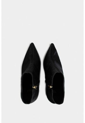 Botines Agata De Cuero Pelo Para Mujer Silueta Punta Botines Agata De Cuero Pelo Para Mujer Silueta Punta Negro 35 Vélez