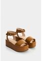 Sandalia Plataforma De Cuero Para Mujer Soren Sandalia Plataforma De Cuero Para Mujer Soren Miel 41 VÉLEZ de Vélez