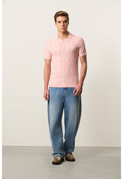 Polo Manga Corta Tejuda Para Hombre Cienaga Polo Manga Corta Tejuda Para Hombre Cienaga Rosado XL VÉLEZ