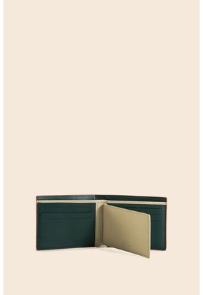 Billetera Prieto De Cuero Para Hombre Porta Documentos Extraíble