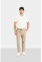 Pantalón Chino Regular Fit De Lino Para Hombre Casual Pantalón Chino Regular Fit De Lino Para Hombre Casual Arena 34 VÉLEZ de Vélez