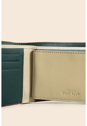 Billetera Prieto De Cuero Para Hombre Porta Documentos Extraíble