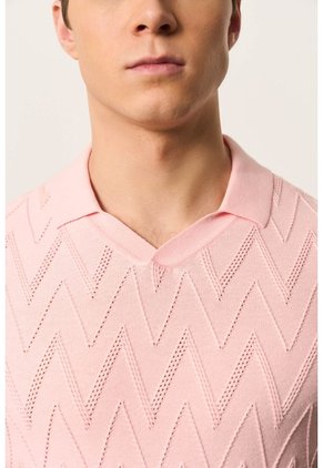 Polo Manga Corta Tejuda Para Hombre Cienaga Polo Manga Corta Tejuda Para Hombre Cienaga Rosado XL VÉLEZ