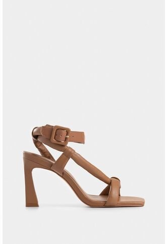 Sandalia Tacón Geranio De Cuero Napa Para Mujer Amarre Al Tobillo Sandalia Tacón Geranio De Cuero Napa Para Mujer Amarre Al Tobillo Miel 39 VÉLEZ Vélez