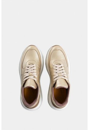 Tenis Jacinto De Cuero Para Mujer Acabado Folia Tenis Jacinto De Cuero Para Mujer Acabado Folia Dorado 41 Vélez