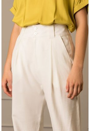 Pantalón Baggy Trébol Para Mujer Tiro Alto Pantalón Baggy Trébol Para Mujer Tiro Alto Blanco 10 Vélez