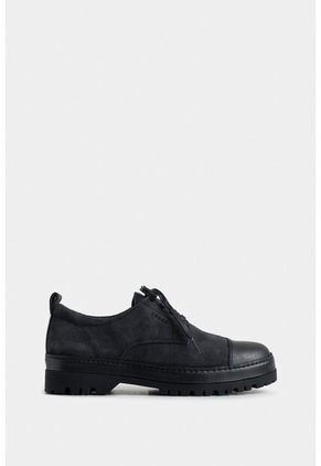 Zapatos Cordón Sunset De Cuero Para Hombre Mezcla De Texturas Zapatos Cordón Sunset De Cuero Para Hombre Mezcla De Texturas Gris Pistola 38 VÉLEZ