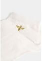 Calcetines Kalahari Para Mujer Tobillero Bordado De Abeja Calcetines Kalahari Para Mujer Tobillero Bordado De Abeja Crema XS VÉLEZ de Vélez