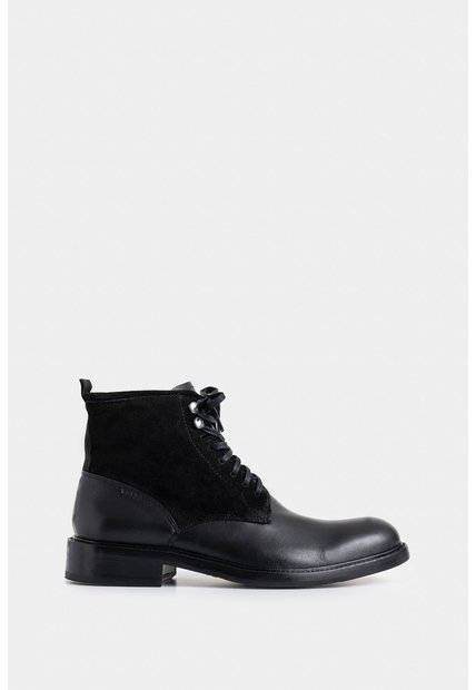 Botas Solar De Cuero Para Hombre Combinación De Texturas Botas Solar De Cuero Para Hombre Combinación De Texturas Negro 38 VÉLEZ