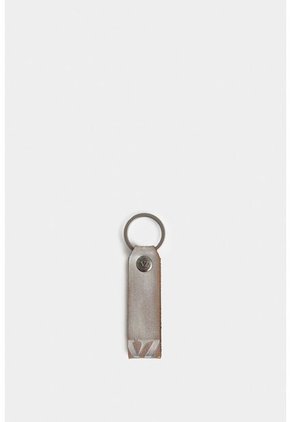 Llavero Glacial De Cuero Acabado Foil Unisex Llavero Glacial De Cuero Acabado Foil Unisex Plata VÉLEZ