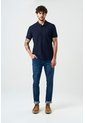 Polo Manga Corta Essential Para Hombre Textura Polo Manga Corta Essential Para Hombre Textura Azul Oscuro XS VÉLEZ de Vélez