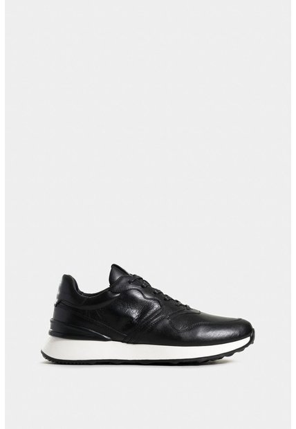 Tenis Cooper 3 De Cuero Para Hombre Spoiler En Contraste Tenis Cooper 3 De Cuero Para Hombre Spoiler En Contraste Negro 46 VÉLEZ