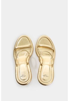 Sandalia Tacón De Cuero Folia Para Mujer Radiant Sandalia Tacón De Cuero Folia Para Mujer Radiant Dorado 39 VÉLEZ