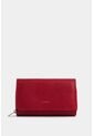 Billetera Palma De Cuero Para Mujer Detalle Jacquard Billetera Palma De Cuero Para Mujer Detalle Jacquard Rojo Vélez de Vélez