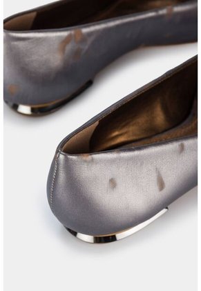 Baletas Lagos De Cuero Para Mujer Punta En V Baletas Lagos De Cuero Para Mujer Punta En V Gris Pistola 38 Vélez