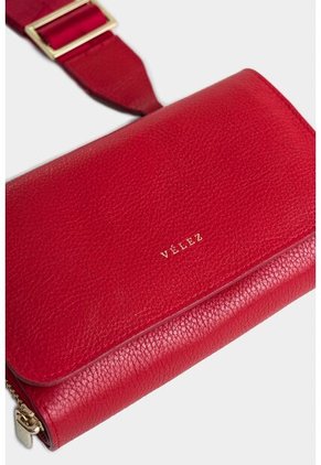 Billetera Palma De Cuero Para Mujer Detalle Jacquard Billetera Palma De Cuero Para Mujer Detalle Jacquard Rojo Vélez