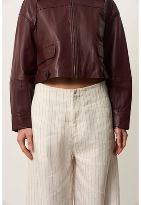 Pantalón Semi Barrel Para Mujer Savia Pantalón Semi Barrel Para Mujer Savia Crema 12 VÉLEZ