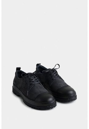 Zapatos Cordón Sunset De Cuero Para Hombre Mezcla De Texturas Zapatos Cordón Sunset De Cuero Para Hombre Mezcla De Texturas Gris Pistola 41 VÉLEZ