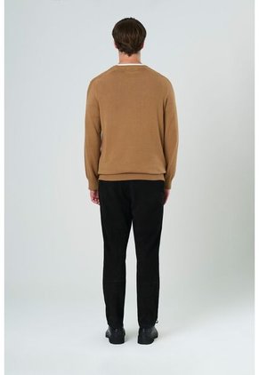 Sweater Tejido En Algodón Para Hombre Manga Ranglan Sweater Tejido En Algodón Para Hombre Manga Ranglan Miel XL VÉLEZ