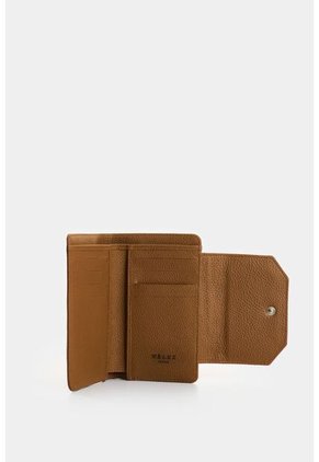 Billetera Bravo De Cuero Para Mujer Corte Hexagonal Billetera Bravo De Cuero Para Mujer Corte Hexagonal Miel VÉLEZ