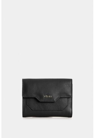 Billetera De Cuero Para Mujer Waves Billetera De Cuero Para Mujer Waves Negro VÉLEZ Vélez