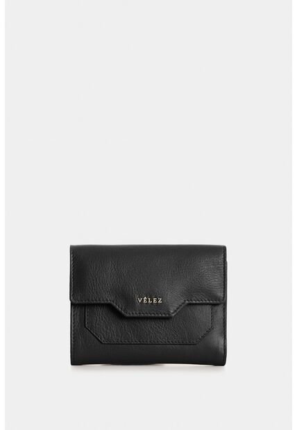 Billetera De Cuero Para Mujer Waves Billetera De Cuero Para Mujer Waves Negro VÉLEZ