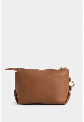 Cosmetiquera Cuzzo De Cuero Para Mujer Manija Removible Cosmetiquera Cuzzo De Cuero Para Mujer Manija Removible Miel VÉLEZ