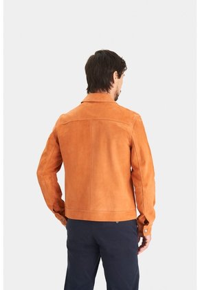 Chaqueta Zambeze De Gamuza Para Hombre Cuello Camisero Chaqueta Zambeze De Gamuza Para Hombre Cuello Camisero Naranja L VÉLEZ