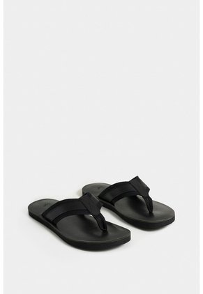 Sandalia Plana Alfil 2 De Cuero Para Hombre Capellada En Reata Sandalia Plana Alfil 2 De Cuero Para Hombre Capellada En Reata Negro 45 VÉLEZ