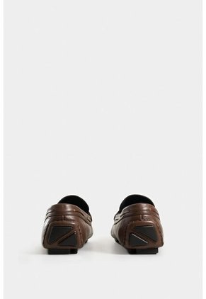 Mocasines Oporto De Cuero Para Hombre Efecto Tamponado Mocasines Oporto De Cuero Para Hombre Efecto Tamponado Cafe 45 VÉLEZ