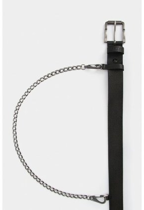 Cinturón Unifaz Ankara De Cuero Para Hombre Cadena Metálica Negro Cinturón Unifaz Ankara De Cuero Para Hombre Cadena Metálica Negro 30 Vélez