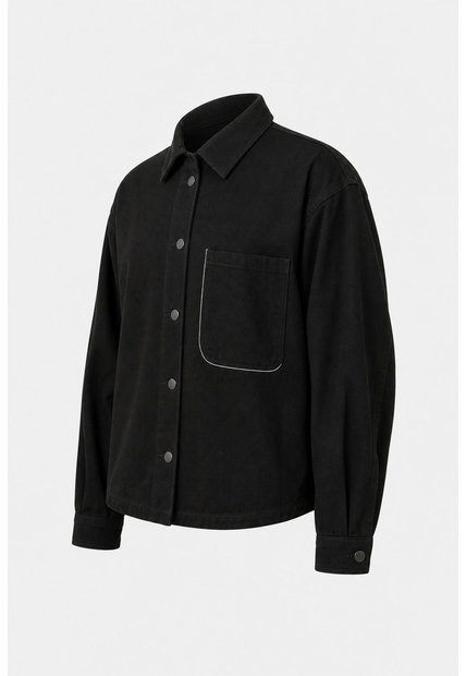 Chqueta Tahua En Denim Para Mujer Oversized Chqueta Tahua En Denim Para Mujer Oversized Negro XS VÉLEZ