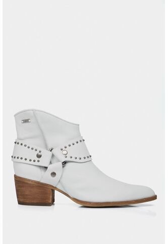 Botines Tacón Perla De Cuero Para Mujer Personalización Blanco Botines Tacón Perla De Cuero Para Mujer Personalización Blanco 34 VÉLEZ Vélez