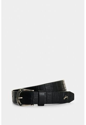Cinturón Unifaz Pradera De Cuero Para Mujer Grabado Cinturón Unifaz Pradera De Cuero Para Mujer Grabado Negro L VÉLEZ Vélez