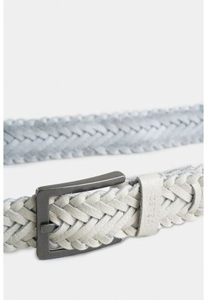 Cinturón Unifaz De Cuero Trenzado Para Hombre Punta Espada Cinturón Unifaz De Cuero Trenzado Para Hombre Punta Espada Blanco 38 VÉLEZ