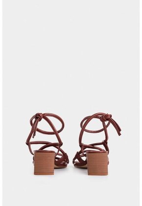 Sandalia Tacón Calatea De Cuero Para Mujer Strap Tubular Sandalia Tacón Calatea De Cuero Para Mujer Strap Tubular Vinotinto 41 Vélez