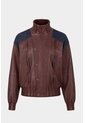 Chaqueta Bomber En Cuero Y Denim Para Hombre Chaqueta Bomber En Cuero Y Denim Para Hombre Vinotinto XL VÉLEZ de Vélez