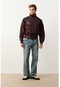 Chaqueta Bomber En Cuero Y Denim Para Hombre Chaqueta Bomber En Cuero Y Denim Para Hombre Vinotinto XL VÉLEZ de Vélez