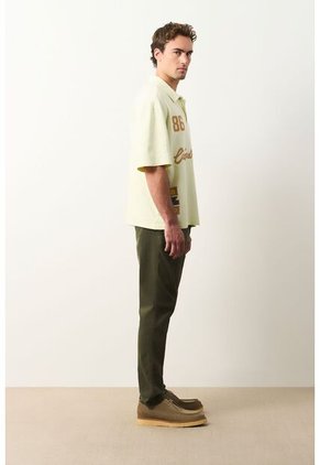 Polo Cropped En Algodón Para Hombre Primavera Polo Cropped En Algodón Para Hombre Primavera Amarillo Limon M VÉLEZ